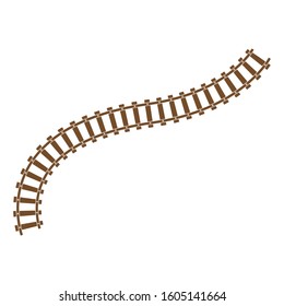 Train tracks vector icon design template illustration