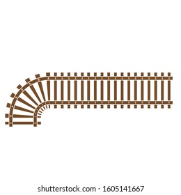 Train tracks vector icon design template illustration