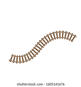 Train tracks vector icon design template illustration