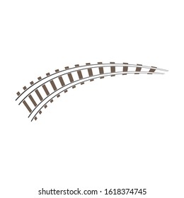 Train tracks vector icon design template illustration