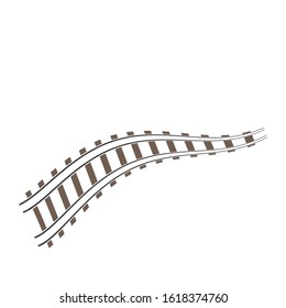 Train tracks vector icon design template illustration