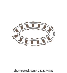 Train tracks vector icon design template illustration