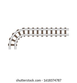 Train tracks vector icon design template illustration