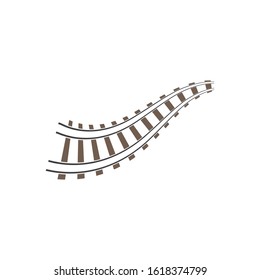 Train tracks vector icon design template illustration