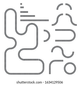 Train tracks vector icon design template