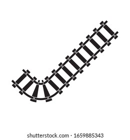 Ilustración de diseño de iconos de vías de tren