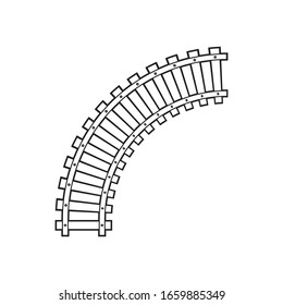 Ilustración de diseño de iconos de vías de tren