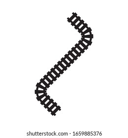 Train tracks vector icon design template illustration