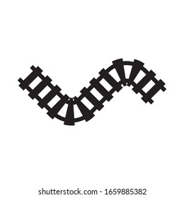 Train tracks vector icon design template illustration