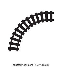 Train tracks vector icon design template illustration