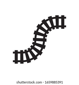 Ilustración de diseño de iconos de vías de tren