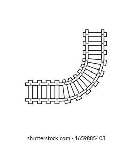 Train tracks vector icon design template illustration