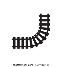 Train tracks vector icon design template illustration