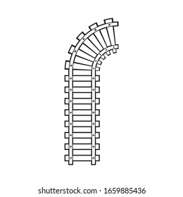Train tracks vector icon design template illustration