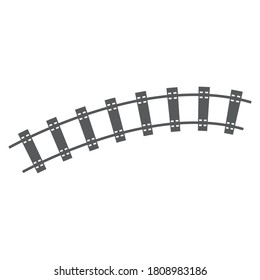 Train tracks vector icon design template illustration