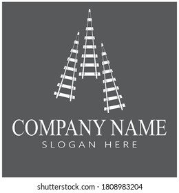 Train tracks vector icon design template illustration