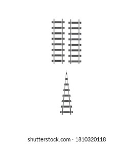 Train tracks vector icon design template illustration