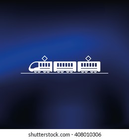 Train or tram flat illustration.
