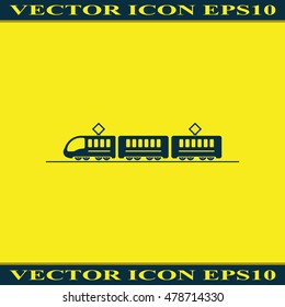Train or tram flat illustration.