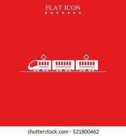 Train or tram flat illustration.