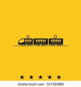 Train or tram flat illustration.