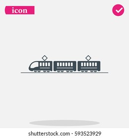 Train or tram flat illustration.
