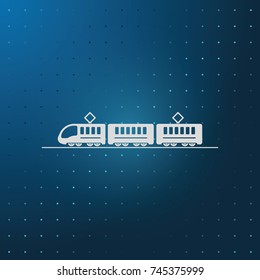 Train or tram flat illustration.