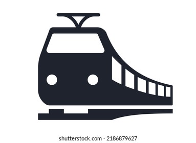 Train And Tram Railroad Central Station Vector Icon