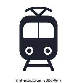 Train Tram Subway Railroad Subway Streetcar Vector Icon