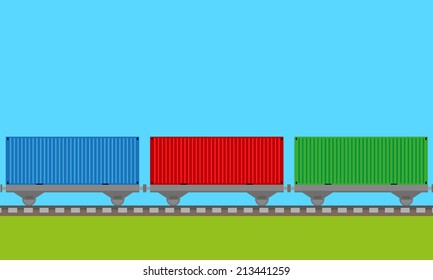 train transport background vector