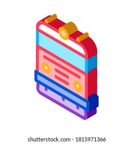 vector de icono de transporte de tren. señal isométrica de transporte de trenes. ilustración de símbolo aislado de color
