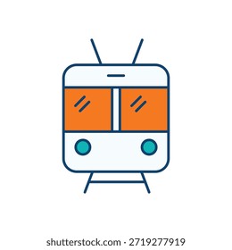 Icono de transporte de tren Vector ilustración de stock