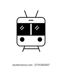 Icono de transporte de tren Vector ilustración de stock