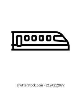 train transport line icon vector. train transport sign. isolated contour symbol black illustration