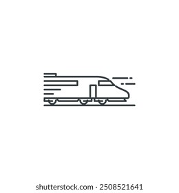 Train, transport, machine, movement, transportation icon, vector illustration