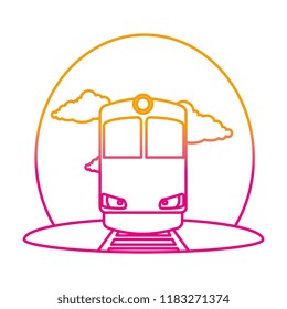 train transport on the rail