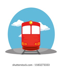 train transport on the rail