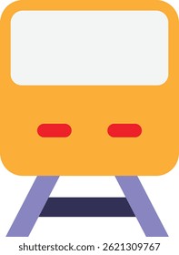 Icono de ferrocarril de transporte de tren Ilustración plana de Vector