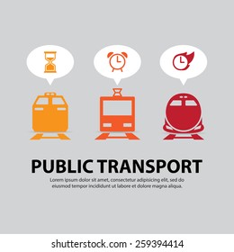 Train transport set. Vector