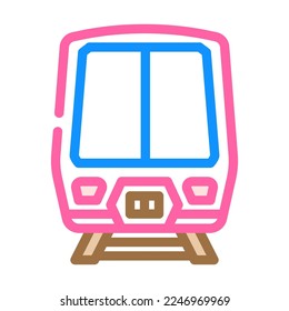 train transport vehicle color icon vector. train transport vehicle sign. isolated symbol illustration