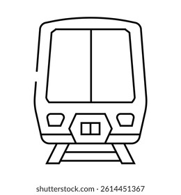 train transport vehicle line icon vector. train transport vehicle sign. isolated contour symbol black illustration