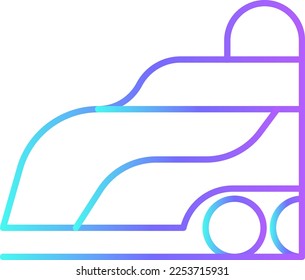 TRAIN Transportation icon with blue gradient outline style. Vehicle, symbol, business, transport, line, outline, travel, automobile, editable, pictogram, isolated, flat. Vector illustration
