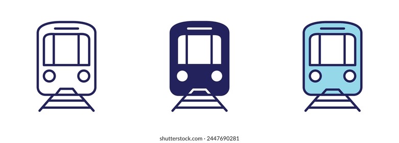 Icono del Transporte del tren - Conjunto de navegación