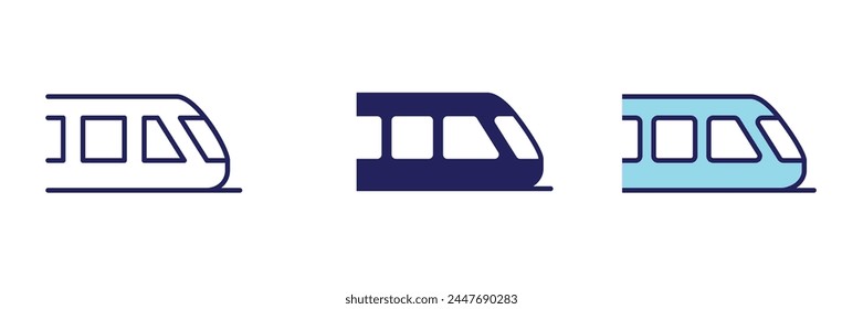 Icono del Transporte del tren - Conjunto de navegación