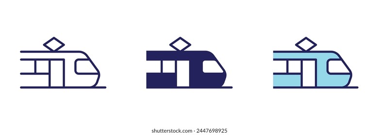 Zug-Transport und Verkehr-Symbol - Navigationssatz