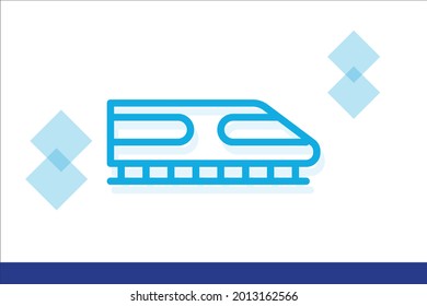 Train transportation icon symbol sign from modern delivery collection for mobile concept and web apps design. Business and logistics related vector line icons. 