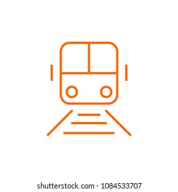 train transportation line vector icon