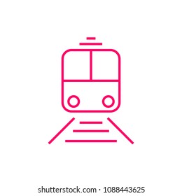 train transportation line vector icon