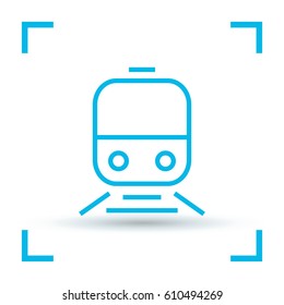 train transportation line vector icon