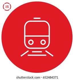 train transportation line vector icon
